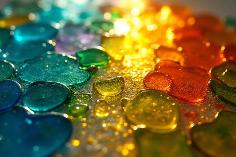 Farbenfrohes Glasfusionskunstwerk