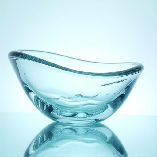 Klare, handgeformte Glasschale